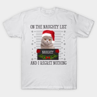 On The Naughty List, And I Regret Nothing T-Shirt